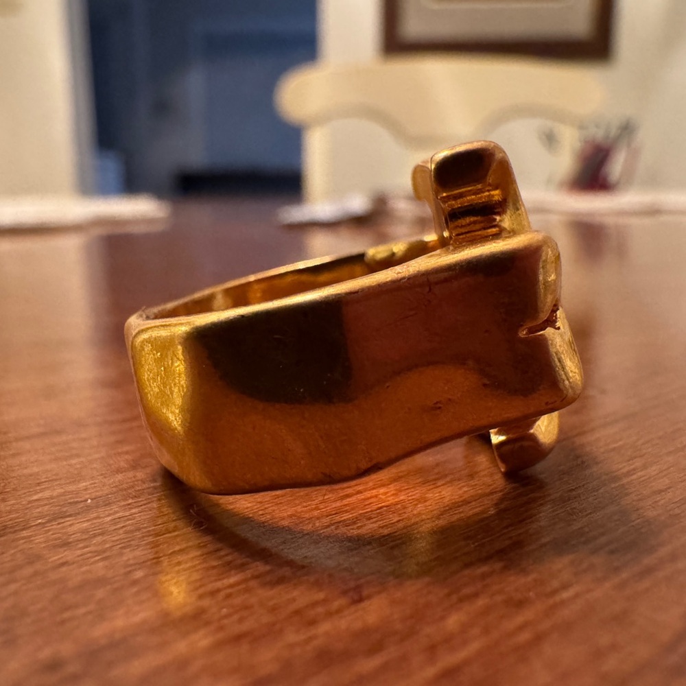 Tory Burch Gold Baroque Ring - Picture 4 of 9